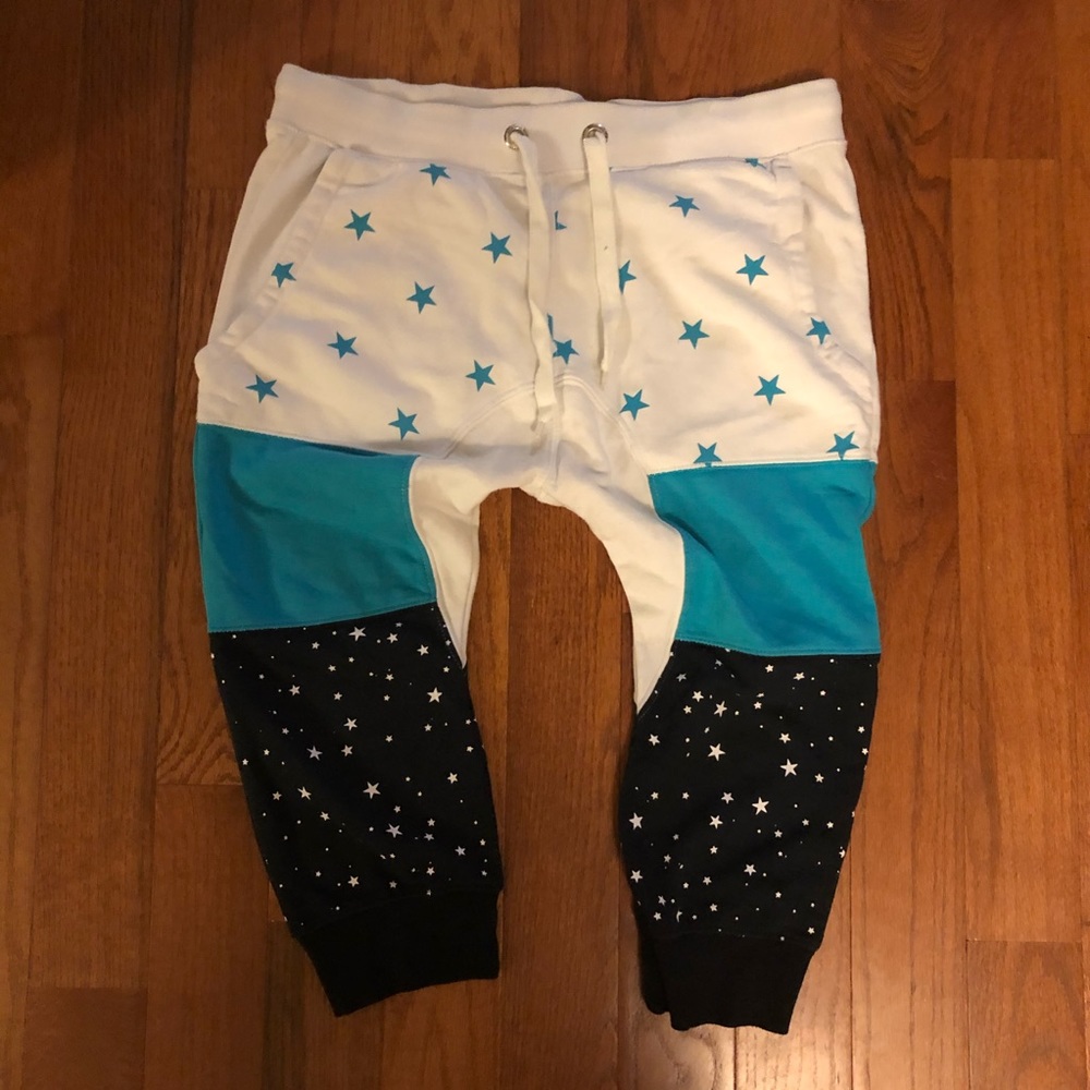 MENS Capri Drop Crotch Star Sweats